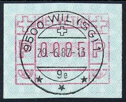 ATM 7III d Rotlila Vollstempel Frühdatum 29.6.1987