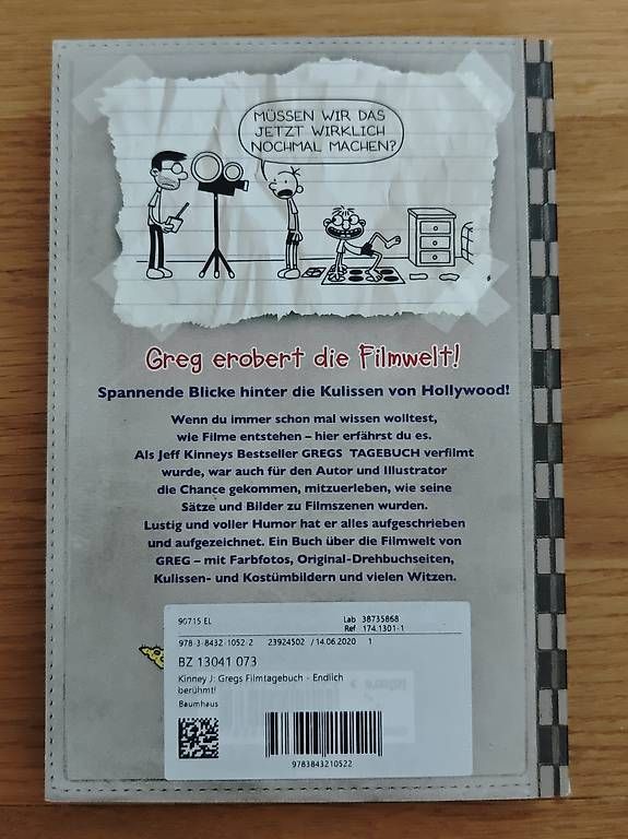 Bücher: Greg's Tagebuch, Endlich berühmt – Gebraucht aus Lachen SZ von Wunhas 1