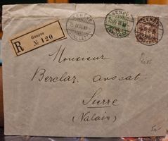 Wertzifferbrief 1906 Geneve - Valais 
