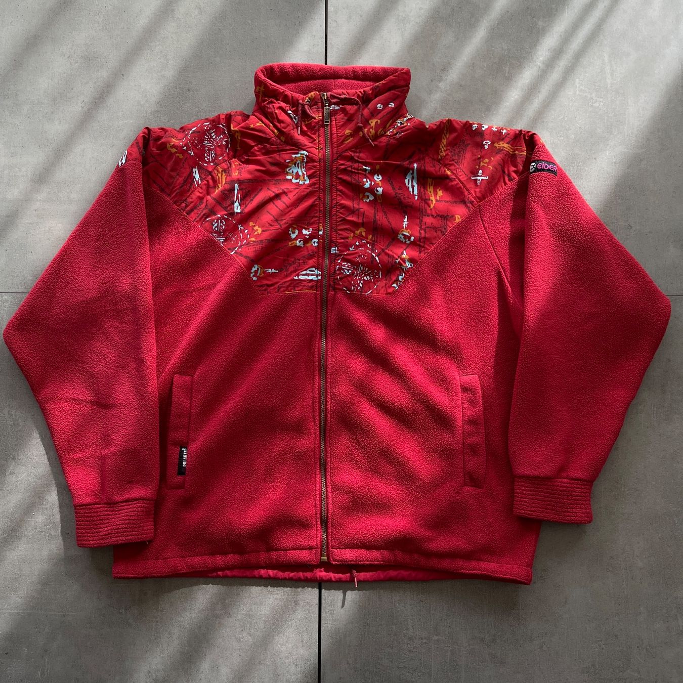 Giacche: 1980s Eider Polartec Mountaineering Pattern Vintage Fleece – Usato da Bern venduto da shoprestoredvintage