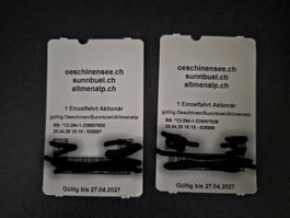 2x Ticket Oeschinensee/Sunnbüel/Allmenalp