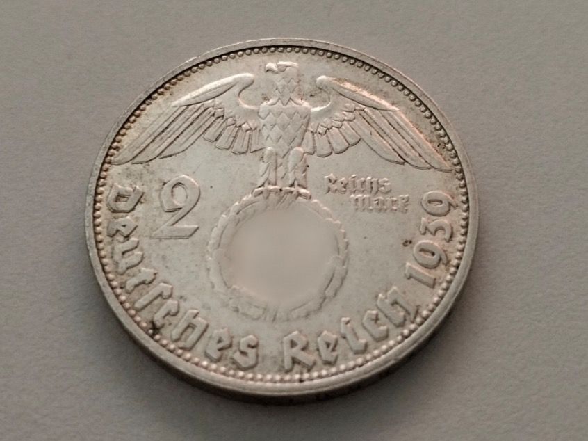 FKaiYin 1852 Geschnitzte Reichsmark-Münze – Messing Mit 925er Silber-Plattierung, Sammlerstück