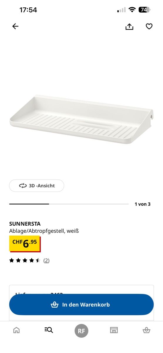 Ikea Küchengeräte: Ikea SUNNERSTA Abtropfgestell/Ablage, Weiss – Gebraucht aus Häusernmoos von RanaNo