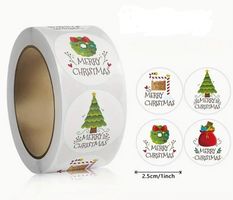 500 Aufkleber Merry Christmas / Weihnachten  (neu/OVP)