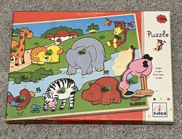 Puzzle en bois Djeco Jungle avec poignées dès 18 mois