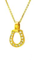Gold Diamanten Anhänger Hufeisen 18K 0.65ct AIG Zertifikat