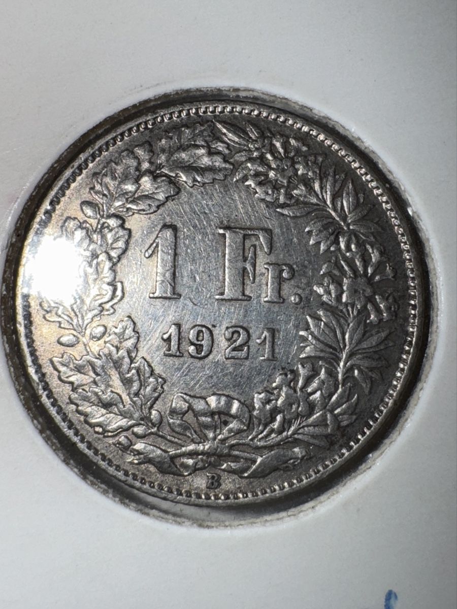 Tutti le monete: **1 Franken 1921 Silber** unzirkuliert – Usato da Aesch LU venduto da TGC4Gs 1