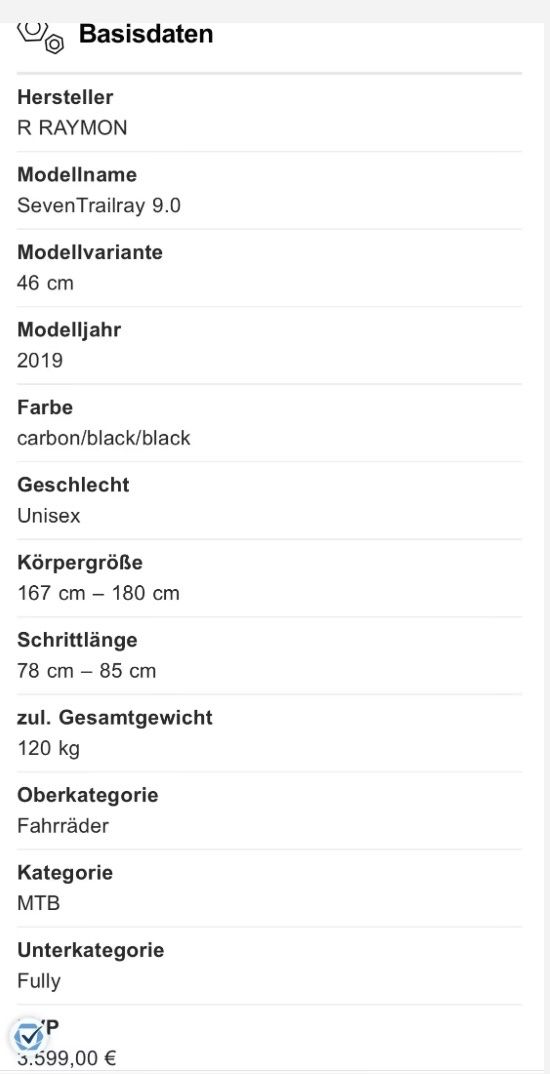 Velos: MTB, R RAYMON SevenTrailray 9.0 – Neu (gemäss Beschreibung) aus wallisellen von kadoja 5