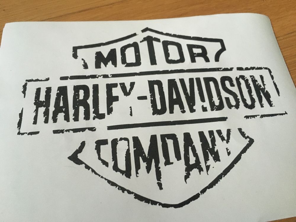 Harley Davidson Aufkleber in Anthrazit