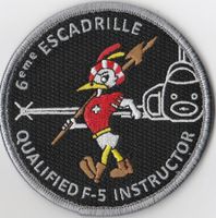 F-5E 6ème Escadrille Qualified Instructor Stoff mit Klett.