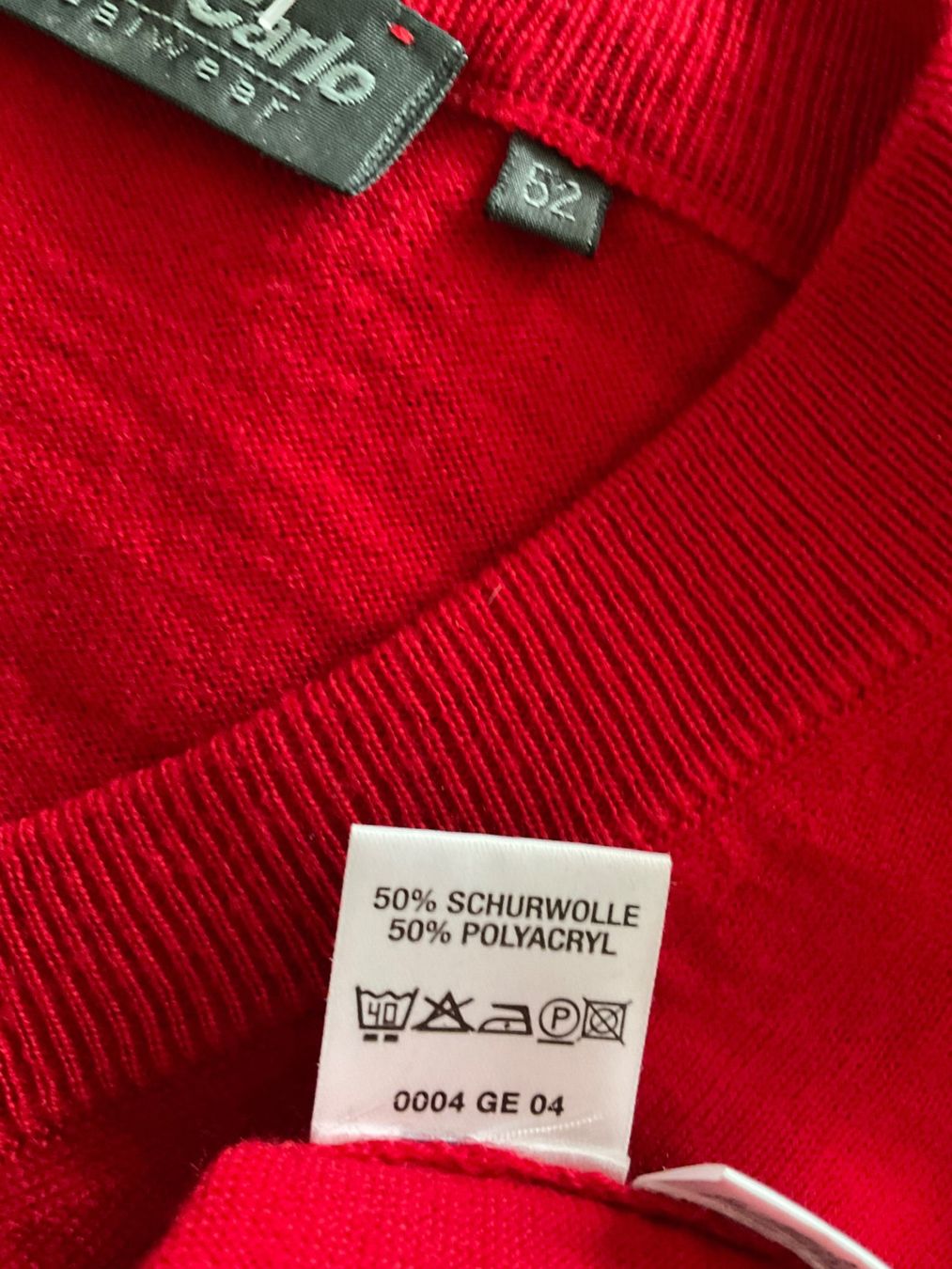 Maglioni & Felpe: Monte Carlo 50% Wolle Herren Pullover Gr 52 rot NEU – Nuovo (secondo la descrizione) da Urdorf venduto da alda02 9