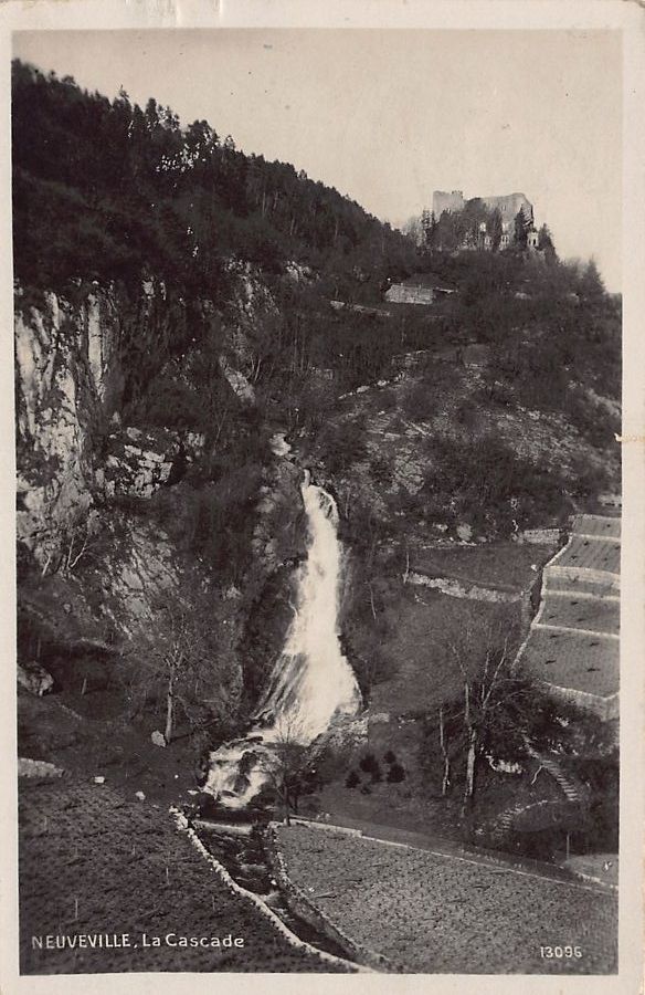 Ansichtskarten: Neuveville, La Cascade, circulée 1926 – Gebraucht aus Frauenfeld von POML