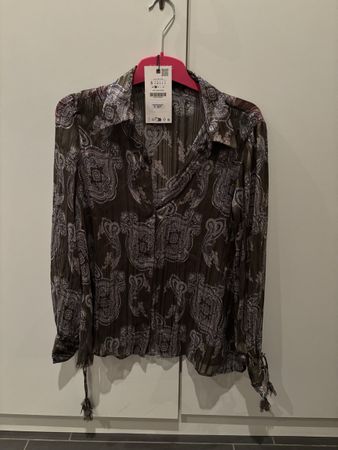 Damen Bluse mit Paisley Muster Grösse S neu von Zara