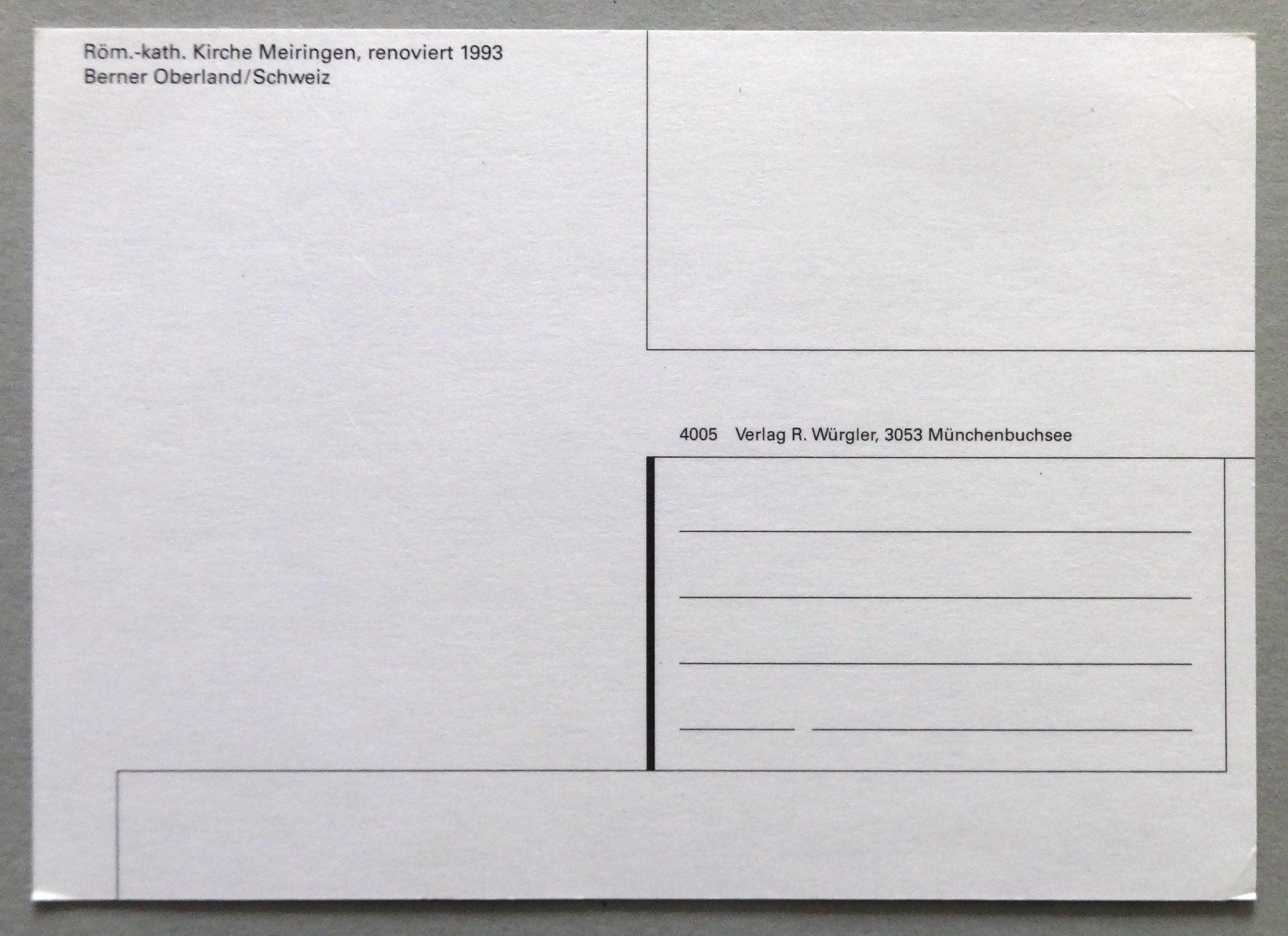 Cartes postales: Röm.-kath. Kirche Meiringen – D'occasion à Fétigny par Billy2miny 1
