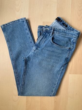 Massimo Dutti Relaxed Straight Blue Denim Jeans Size W30