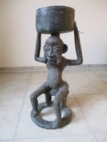 Bronze-Skulptur / Figur Afrika reiche Ornamentik tribal art