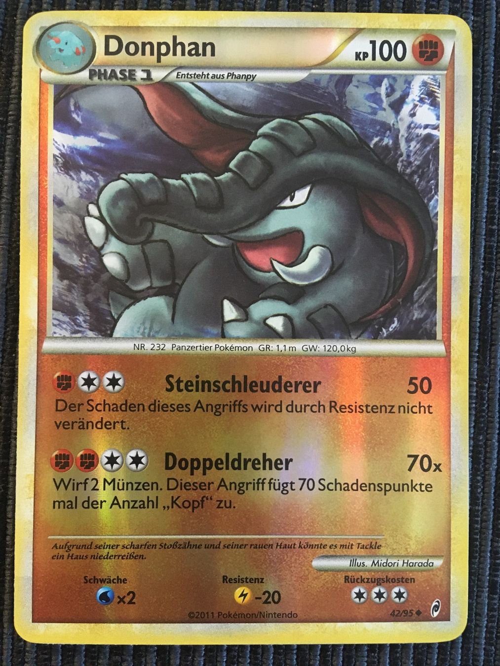 Pokémon Carte collezionabili: Pokemon Donphan Reverse Holo Ruf der Legenden near Mint – Nuovo (secondo la descrizione) da Wabern venduto da Collectfun