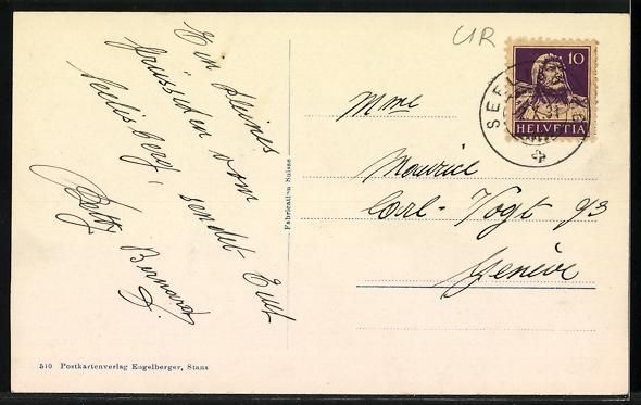 Cartoline postali: AK Seelisberg, Restaurant Bahnhof – Usato da Berlin venduto da bartko-reher 1