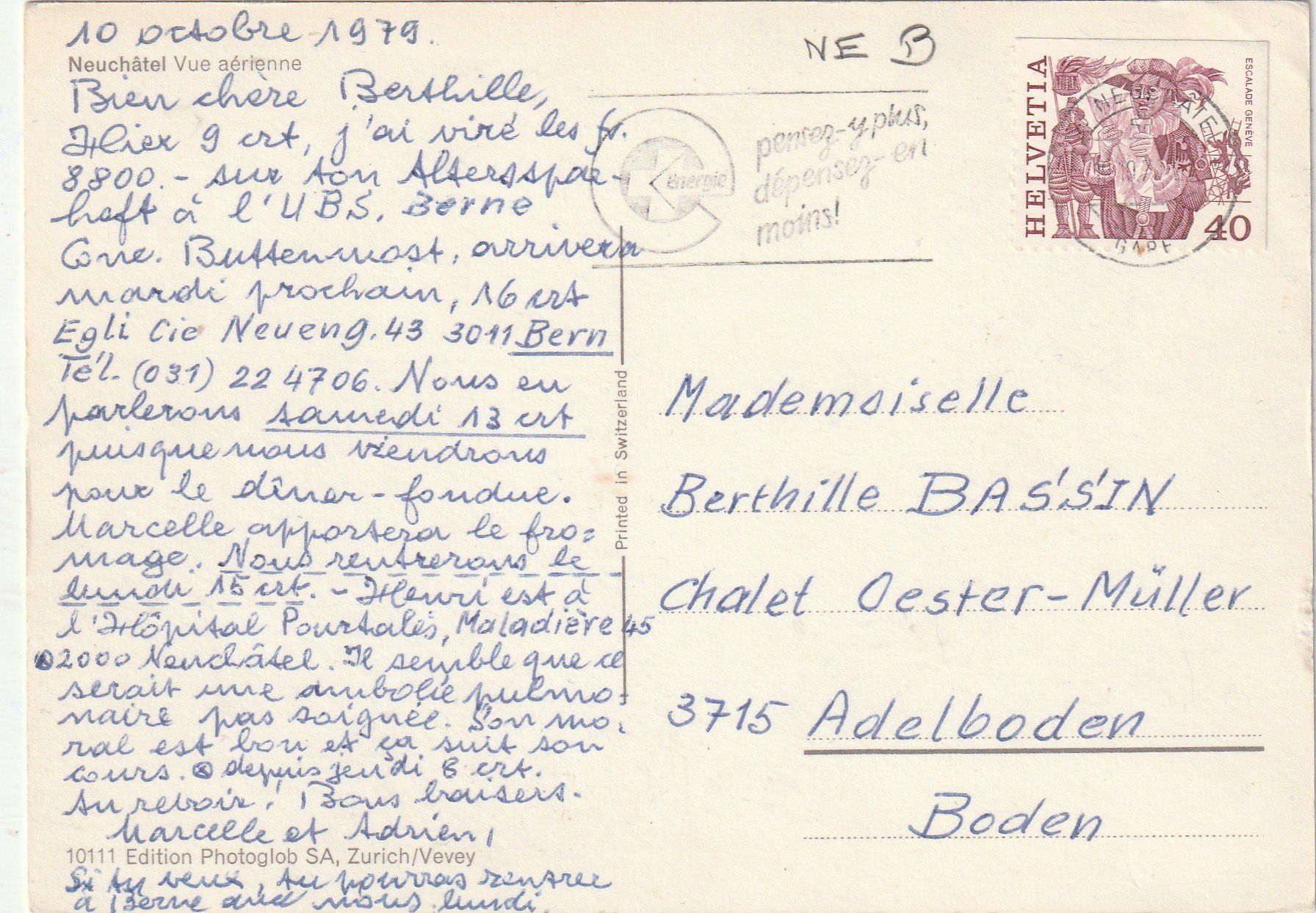 Cartoline postali: Neuchatel – Usato da Lumbrein venduto da made02 1