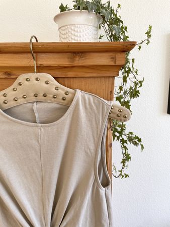 Mango | Sommerkleid | mit Knoten | Beige | Gr. S