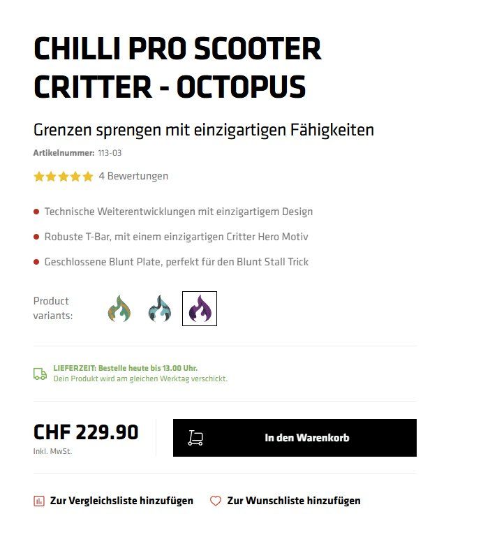 Chilli Kickboard: Chilli Pro Scooter Critter - Octopus – Nuovo e nell'imballaggio originale da Wängi venduto da LiqKojote 4