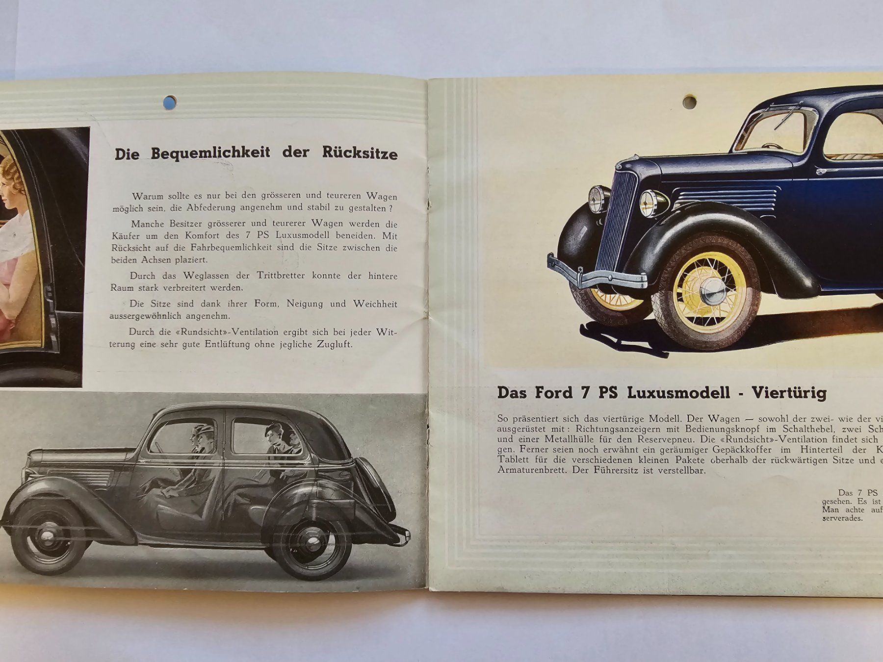 Ford Documenti: Ford 7 PS-Luxusmodell Prospekt – Usato da Stein AG venduto da Zantico 1