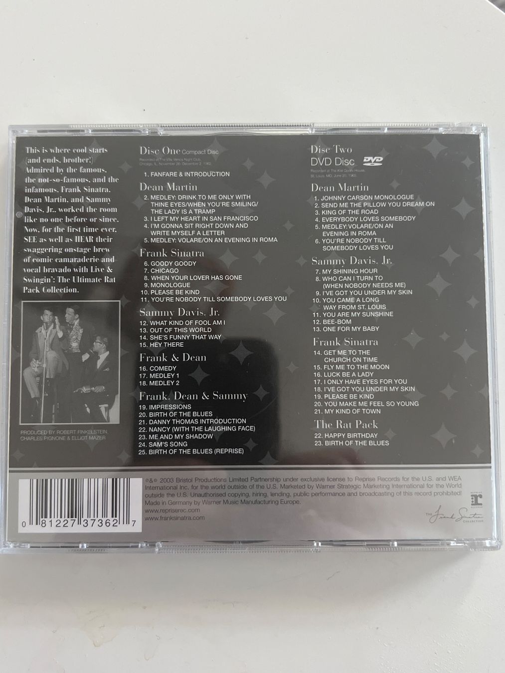 CD: Live-set CD + DVD - Frank Sinatra, Sammy Davis & Dean Martin – Usato da Bouveret venduto da Feelgoodtrading 1