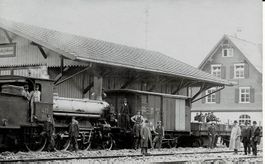 Bahnhof NESSLAU-NEU ST.JOHANN  tolle AK Privataufn. um 1920!