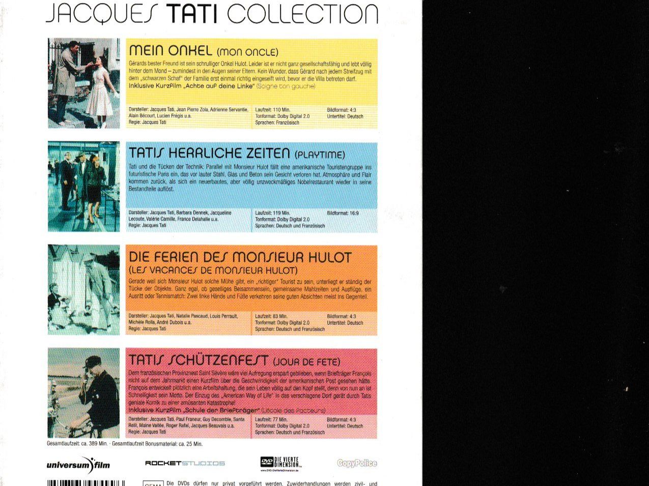 Tutti i DVDs: Tati Jacques - Tati Collection – Usato da Chur venduto da zowie72 1