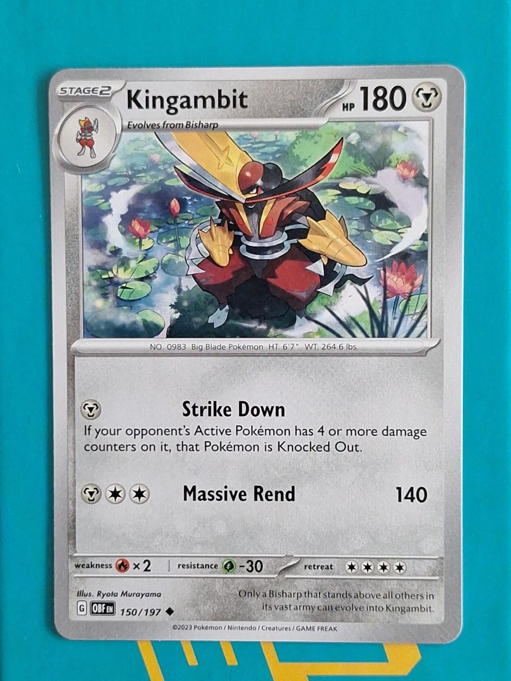 Pokémon Carte collezionabili: Kingambit - Pokemon Obsidian Flames – Usato da Altstätten SG venduto da GGsGameshop