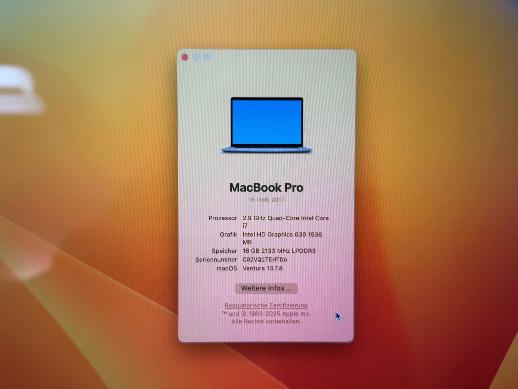 Apple Notebook: Apple MacBook Pro 15" 2017 – Usato da Bassersdorf venduto da Dako 2