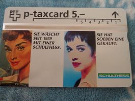 PTT P-Taxcard Schulthess 5.- gebraucht guter Zustand