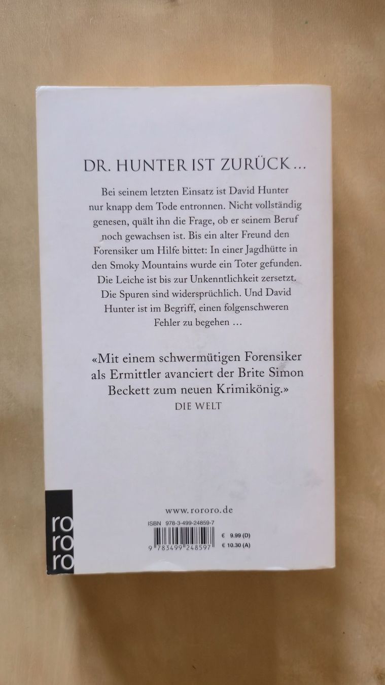 Bücher: Buch "Leichenblässe" - Simon Beckett – Gebraucht aus Alpthal von MJA88 1
