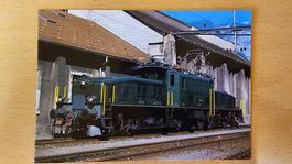 Postkarte SBB Güterzuglokomotive Ce 6/8 III Krokodil grün