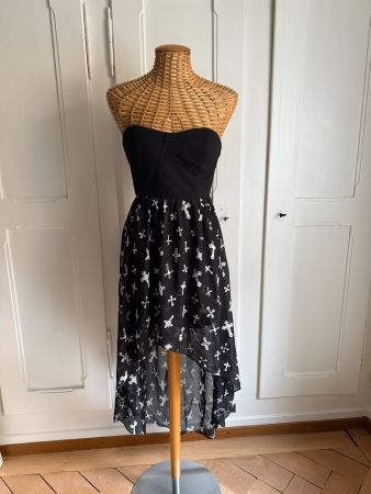 FOREVER 21 - Gothic Bustier-Kleid schwarz-weiss M