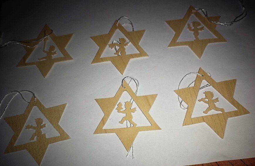 Anhänger: Christbaumanhänger Sterne mit div Engeln – Neu und originalverpackt aus Lutzenberg von Pinschi01
