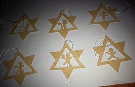 Christbaumanhänger Sterne mit div Engeln
