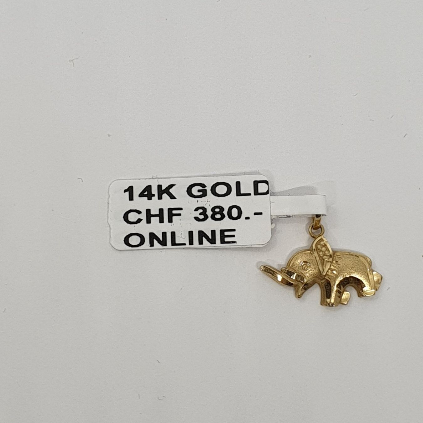 Ciondoli: Echt 14K Gold - Elefant Anhänger – Usato da Luzern venduto da Luzern-Goldhaus 1