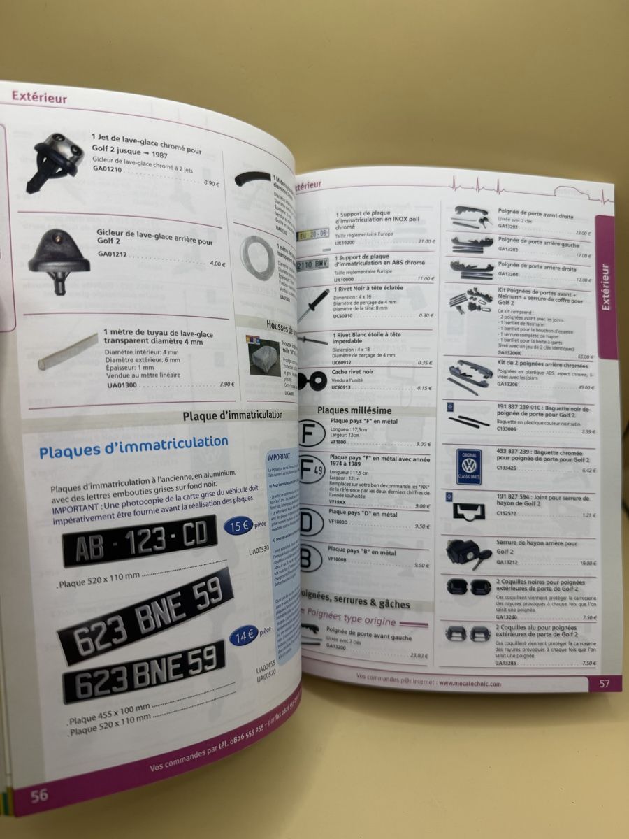 Bücher: Catalogue accessoires Volkswagen Golf 2 Mecatechnic – Gebraucht aus Genève von sho_67qj 4