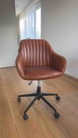 Office chair brown leather look like new condition