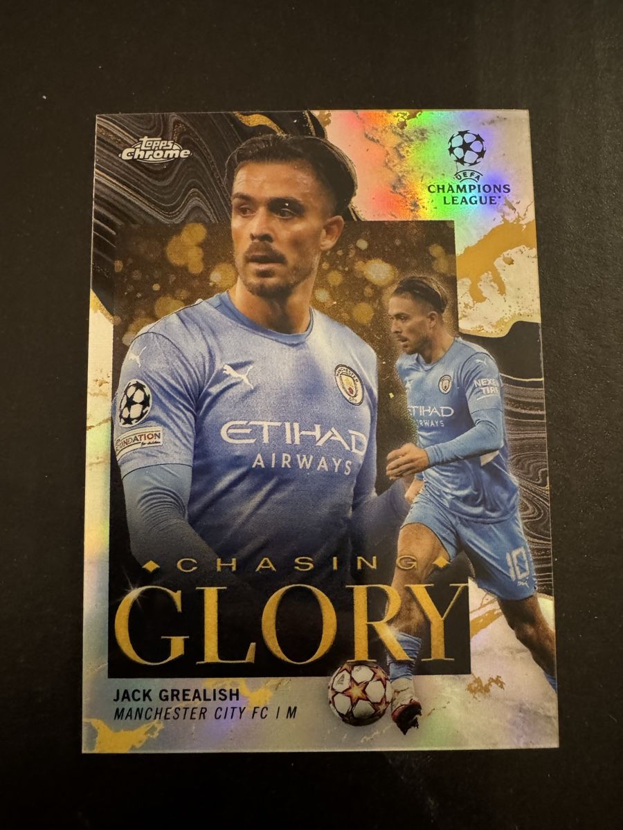 Topps Carte collezionabili: 2021-22 Topps Chrome UCL Grealish Chasing Glory – Nuovo (secondo la descrizione) da Oekingen venduto da dav_lf5x