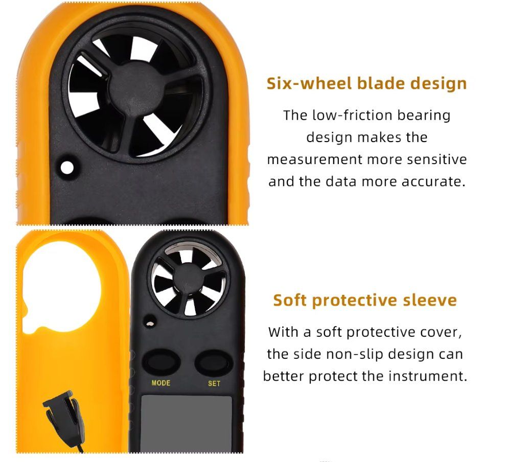 Mesurer: Anemometer Windgeschwindigkeitsmesser Luftgeschwindigkeit – Neuf avec emballage d'origine à Genève par Top-Trend 8