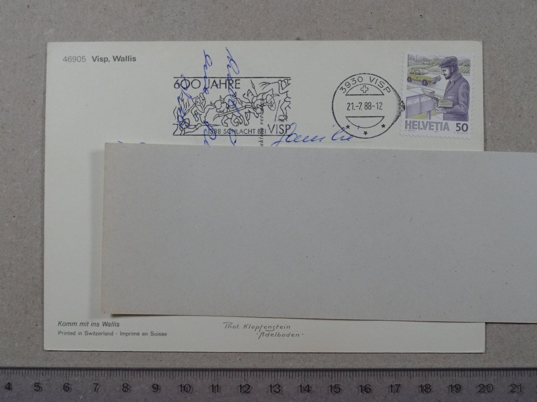 Cartes postales: Visp, 1988 – D'occasion à Lenzburg par fh1 1