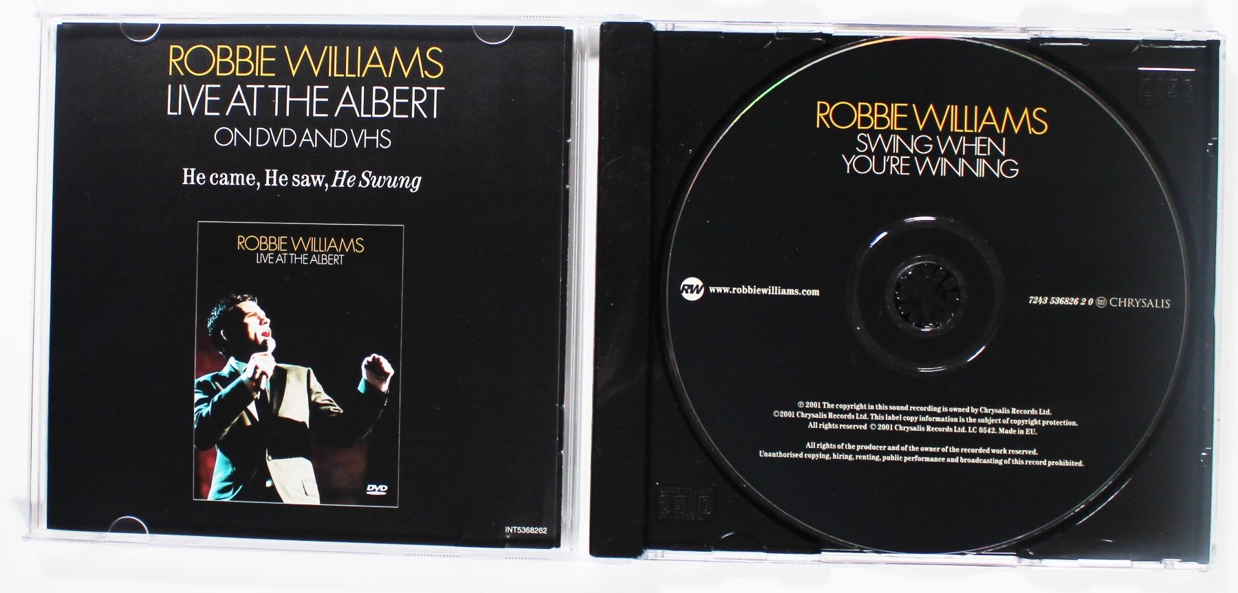 CD: CD - ROBBIE WILLIAMS - SWING WHEN YOU'RE WINNING - UK 2001 – Usato da Brüttisellen venduto da Collector-Corner 1