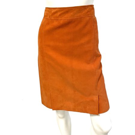 Jupe Lederjupe HANNES B. orange Gr. S VINTAGE 1990s