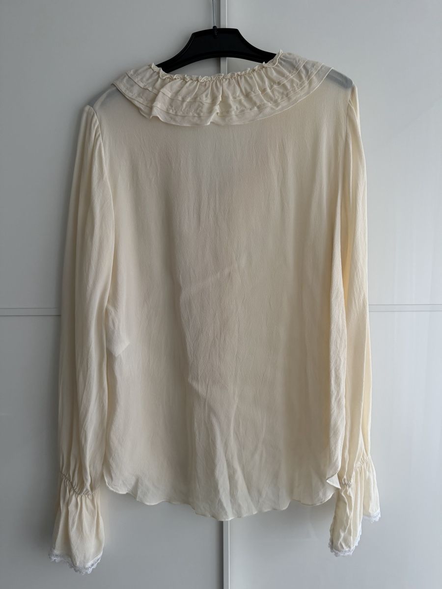 Chloé Camicette: See by Chloé Bluse mit Rüschen, Crèmefarben, Grösse 34 – Usato da Winterthur venduto da marisole4 5