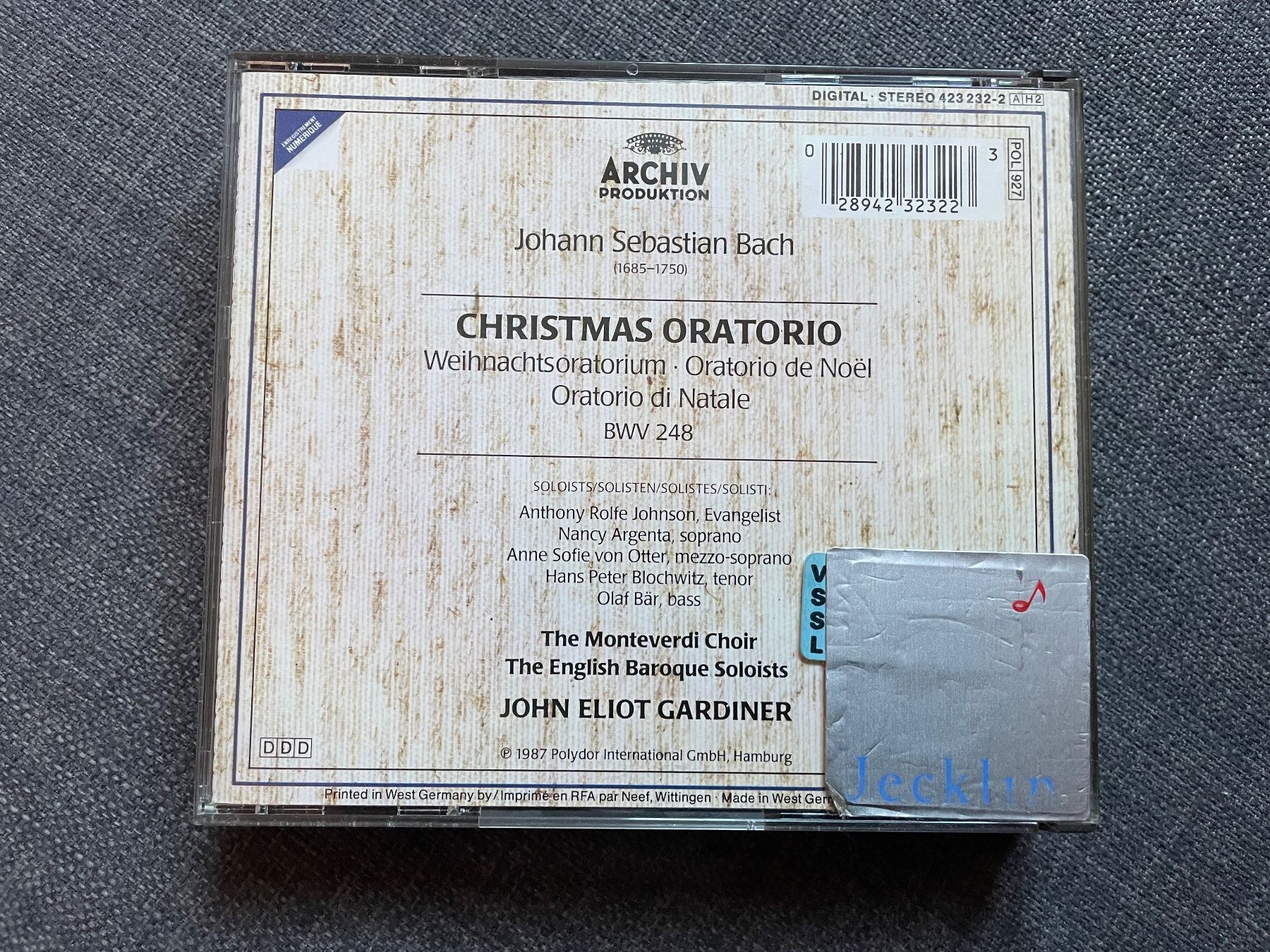 CDs: J.S. BACH: WEIHNACHTSORATORIUM (2CD) – D'occasion à Herrliberg par Divinyl 3