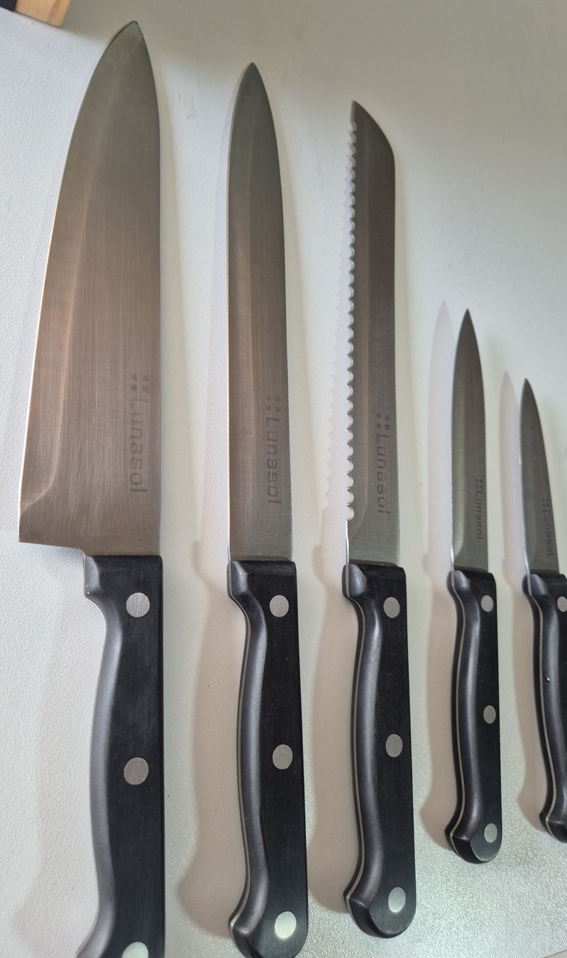 Coltelli: Messerblock aus Holz mit 5 Messern- lunasol – Nuovo (secondo la descrizione) da Zofingen venduto da Just_That_Thing 1