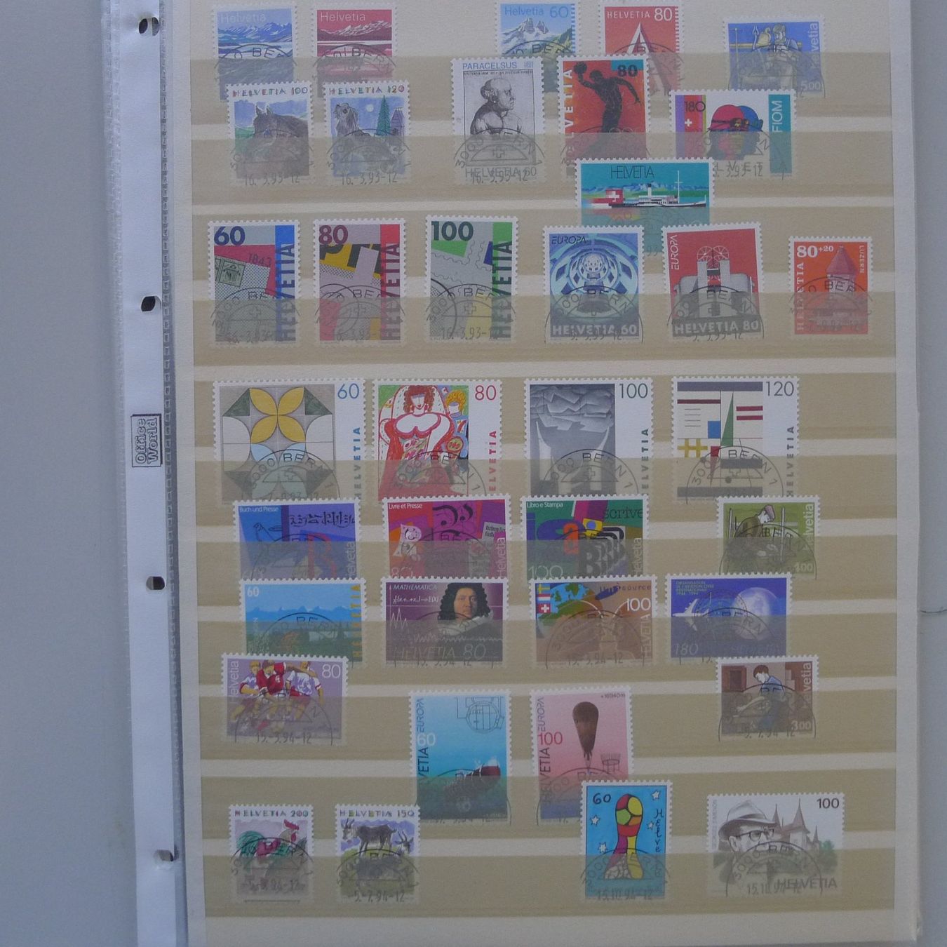 Tutti i francobolli: 1982-1994, Schweiz Sammlung mit ET-Halbmond-Stempel. – Usato da Sursee venduto da Luzernerraute 7
