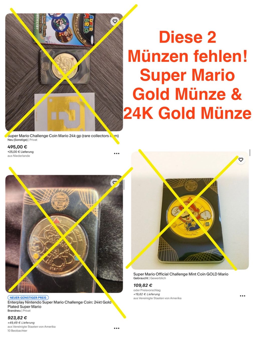 Tutti le monete: 18 Stk. Nintendo Super Mario Challenge Coins + Displaybrett – Nuovo e nell'imballaggio originale da Aesch BL venduto da CollectorsBest 9